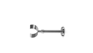 JEE-O Flatline Brausehalter, edelstahl gebürstet, 201-6000 201-6000