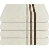 Schiesser Handtücher Skyline Color aus 100 % Baumwolle mit eleganter Streifenbordüre, Frottier (Set, 4-St), MADE IN GREEN by OEKO-TEX®