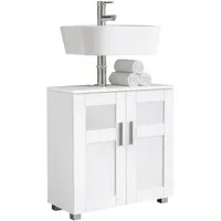 VCM Waschbeckenunterschrank Holz Badschrank Badunterschrank Waschbecken Nilari (1-St) VCM Waschbeckenunterschrank Nilari 60x60x29 cm Holzwerkstoff