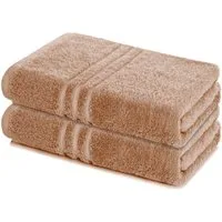 Lavea Badetuch Elena 2er Set Badetücher 100x150 cm, Duschtuch, 500 g/m² Frottier, weich & saugstark, pflegeleicht