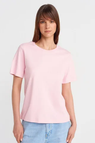 Damen Baumwoll Rundhals T-Shirt