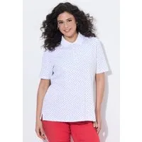Ulla Popken Poloshirt Poloshirt Punkte Polokragen Halbarm Pima Cotton