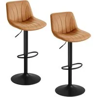 VASAGLE Barhocker Barstuhl, Küchenhocker, höhenverstellbar, um 360° drehbar (2 St., 2er Set), 46,5 x 43 x (88-108) cm (T x B x H), für Esszimmer, Küche
