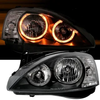 Angel Eyes Scheinwerfer Schwarz LINKS + RECHTS für Opel Corsa C ab 2000-2006
