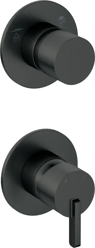 Neuesbad Serie 600 Wannenarmatur Unterputz, mit Umstellung, Oberfläche: schwarz matt NB1BQS_N44P1