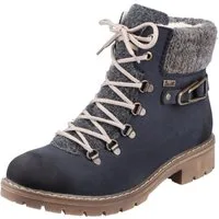 Rieker Winterstiefelette, Winterboots, Schnürboots mit Strickrand und Rieker-TEX