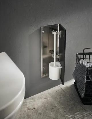 emco Bürstengarnitur -Modul asis pure Türanschlag rechts, Unterputz, 435 mm, schwarz matt, 975551405 975551405
