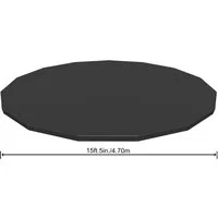 BESTWAY Pool-Abdeckplane Bestway Flowclear Abdeckplane PVC Ø 470 cm