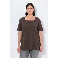 Ulla Popken T-Shirt T-Shirt A-Linie Carré-Ausschnitt Halbarm