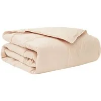 vidaXL Baumwollbettdecke Sommerdecke Beige 135 x 200 cm 100% natürlicher Kapok, Bezug: Stoff
