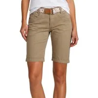 DENIMFY Bermudas Damen Shorts DFPia Regular Fit Chinoshorts mit Gürtel