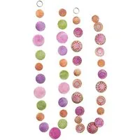 BOLTZE GRUPPE GmbH Hängedekoration Capiz-Girlande Multi Permutt 180 cm Pink 2er Set