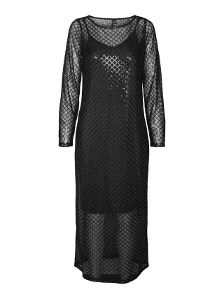 VERO MODA - VMSAFINA LS BOATNECK 7/8 DRESS JRS black - Gr. - M