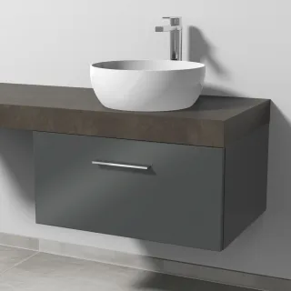 Sanipa Waschtischunterbau mit Auszug 2morrow (G2322) 340x700x520 Anthrazit-Glanz, G232279 G232279