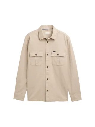 Tom Tailor - Overshirt Hemd aus Baumwolle cashew beige - Gr. - M