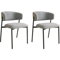 SCHÖNER WOHNEN-Kollektion Esszimmerstuhl OSLO (Set, 2 St), Bezug Bouclé, Untergestell Metall pulverbeschichtet