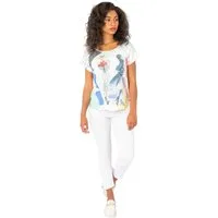 Gio Milano Kurzarmshirt G28-1611, "Vogue Girl" mit Strassbesatz sommerliche Farben