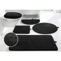 Bruno Banani Badematte Lana Standard, Badvorleger, Badezimmer Teppich, Höhe 25 mm, rutschhemmend beschichtet, schnell trocknend, strapazierfähig, fußbodenheizungsgeeignet, Polyacryl, rund, Badteppich, Badematten, unifarben, auch als 3 teiliges Set & 