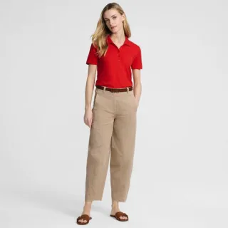 Barrel-Chinos High Waist aus Lyocell-Mix für Damen, Damen, size: regular, Braun, Baumwolle/Baumwoll-Mischung, by Lands' End