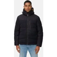camel active Steppjacke mit abnehmbarer Kapuze Langarm Markenlogo