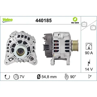 Valeo Generator  90A Renault Clio Koleos Modus Twingo Wind 440185