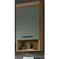 Inn.Furn Hängeschrank Shawn (Badschrank in Salbei und Artisan Eiche, 37 x 79 cm) MDF-Front, 3 Fächer