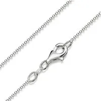 Materia Gliederkette Damen Silber Kugelkette fein 1,2mm K24, 925 Sterling Silber