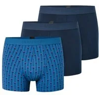 Schiesser Boxershorts Unterwäsche 95/5 Webgummibund 923 Herren-Shorts dunkelblau/blau Herren