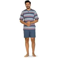Comte Shorty Lunar Lounge (Set, 2 tlg., 2-teilig) Herren Pyjama kurz Shorty Kurzarm Baumwolle geknöpft große Größen