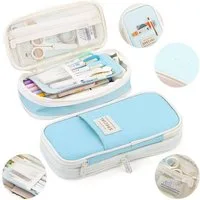 OKWISH Federmäppchen Groß Stifteetui Federtaschen Schreibgeräteetui, (Stifttasche mit Reißverschluss 4 Fach Große Kapazität, 1-tlg., Schreibwarenbeutel), für Damen Herren Schule Büro Arbeit Studenten Mädchen Jungen Geschenk