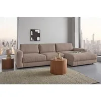 Home affaire Ecksofa Bloomfield, elegant, viel Platz, Mega Couch, Breite 303cm, L-Form, extra tiefe Sitzfläche, wahlweise mit Sitztiefenverstellung