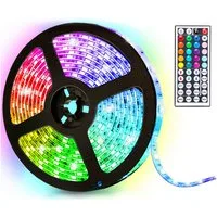 Clanmacy LED Stripe 1-10m LED Streifen Lichtband 5050SMD Leiste RGB Fernsteuerung LED Band, 30-flammig, Licht-Streifen Fernbedienung RGB Lichterkette 5050 SMD Lichtleiste