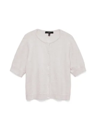 VERO MODA - VMDOFFY 2/4 O-NECK BUTTON CARDIGAN NOOS Pink-A-Boo - Gr. - M