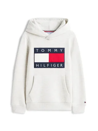 HERITAGE FLAG HOODIE light grey heather - Gr. - 16