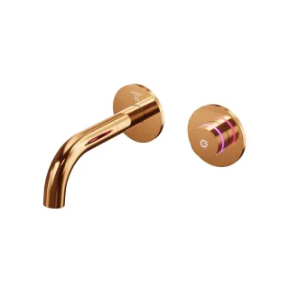 Steinberg Serie 390 iFlow - Vollelektronische Wand-Waschtisch-Armatur, Roségold 390 1810 RG