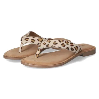 LAZAMANI Zehentrenner  Beige - Gr. 36 -  Echt Leder