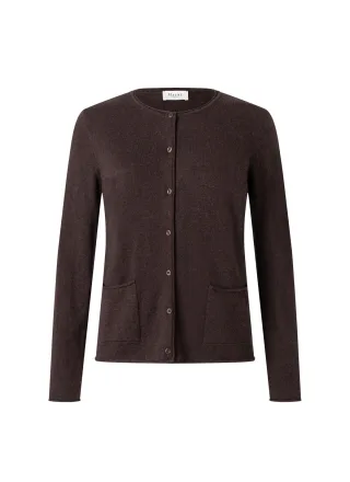 MAERZ Muenchen - Strickjacke Knopf 1/1 Arm dark espresso - Gr. - 36