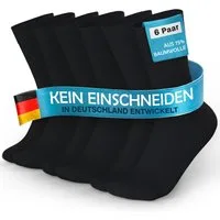 MEDOLY Gesundheitssocken Socken ohne Gummibund, 75% Baumwolle (6 Paar) ohne störende Naht, ohne Bund