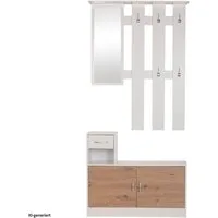 HTI-Living Garderoben-Set Garderoben-Set Dana mit Schuhschrank Weiß, (Set, 2-St)