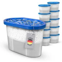 Bestlivings Granulat-Luftentfeuchter im 10er-Pack, für 50 m³ Räume, Tank 0,55 l, Wohnzimmer, Keller, Küche, Schlafzimmer, Badezimmer, Auto