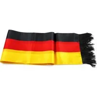 Beta Service GmbH Kostüm Deutschland Fanschal Polyester Schwarz Rot Gold Fußball Fanartikel, Strapazierfähiges Polyester für Langlebigkeit