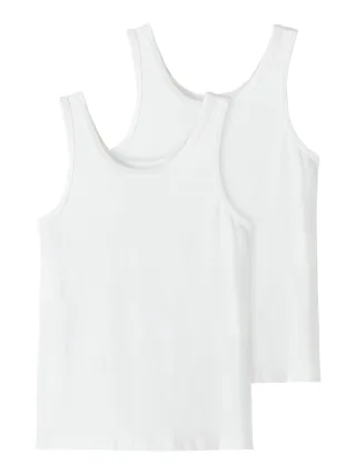 NAME IT - NKFUU TANK TOP 2P NOOS bright white - Gr. - 152