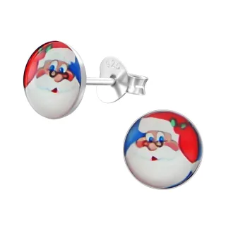 Weihnachtsmann Ohrringe aus 925 Silber