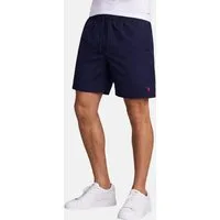 U.S. Polo Assn. Badeshorts USChrys - Schwimmshorts mit Netzfutter und Kordelzug Leichte Badehose mit elastischem Bund und Allover-Logo