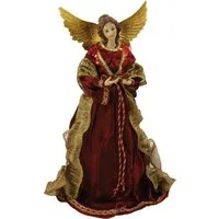 FADEDA Engelfigur FADEDA Engel mit Stoffkleid, rot, Höhe in cm: 35