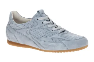 Gabor 86.565.26 Damen Sneaker Halbschuhe in Azurblau - Extra Weit H-Fu?bett