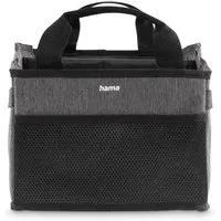 Hama Rücksitzorganizer Auto Rücksitz Organizer schwarz grau, flach zusammenklappbar, 2 Fächer