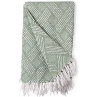 Wohndecke Decke mit Fransen MOVA 100% Baumwolle, 125 x 150 cm, Giftdecor