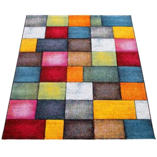 Paco Home Kurzflorteppich, Mehrfarbig, Textil, Rechteckig, 80x150 cm, strapazierfähig, für Fußbodenheizung geeignet, Teppiche & Böden, Teppiche