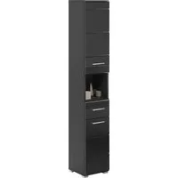 Home affaire Hochschrank Malmö, Breite 30 cm, 2 Türen, 1 Schubkasten, 1 offenes Fach, MDF-Front in verschiedenen Farben erhältlich, Badmöbel, Badschrank, Schrank, Bad